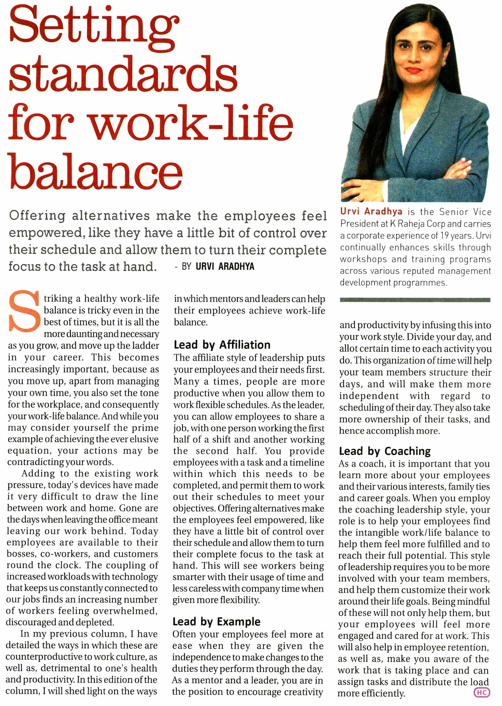 Setting standards for worklife balance Mindspace