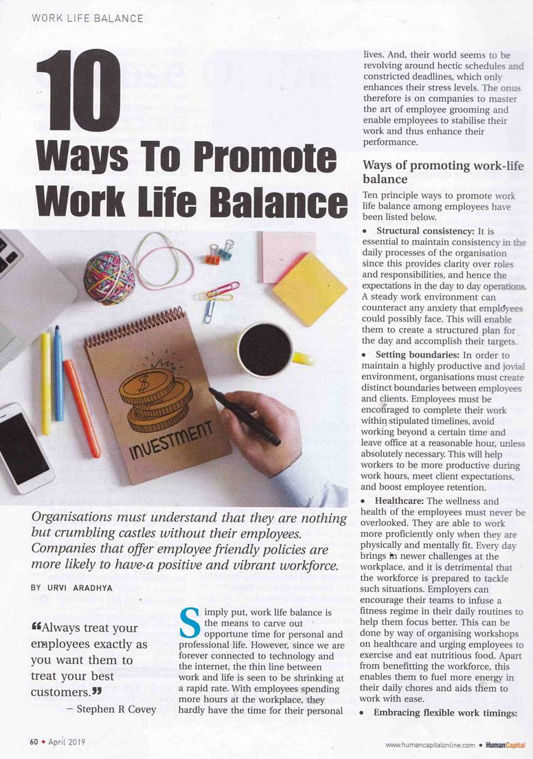 Human Capital Work Life Balance Mindspace